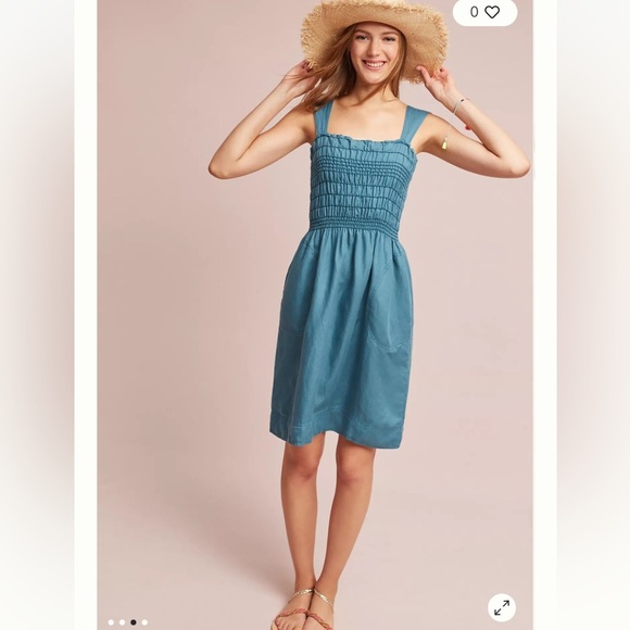 MAEVE Anthropologie Carlie Smocked Dress - Picture 2 of 8
